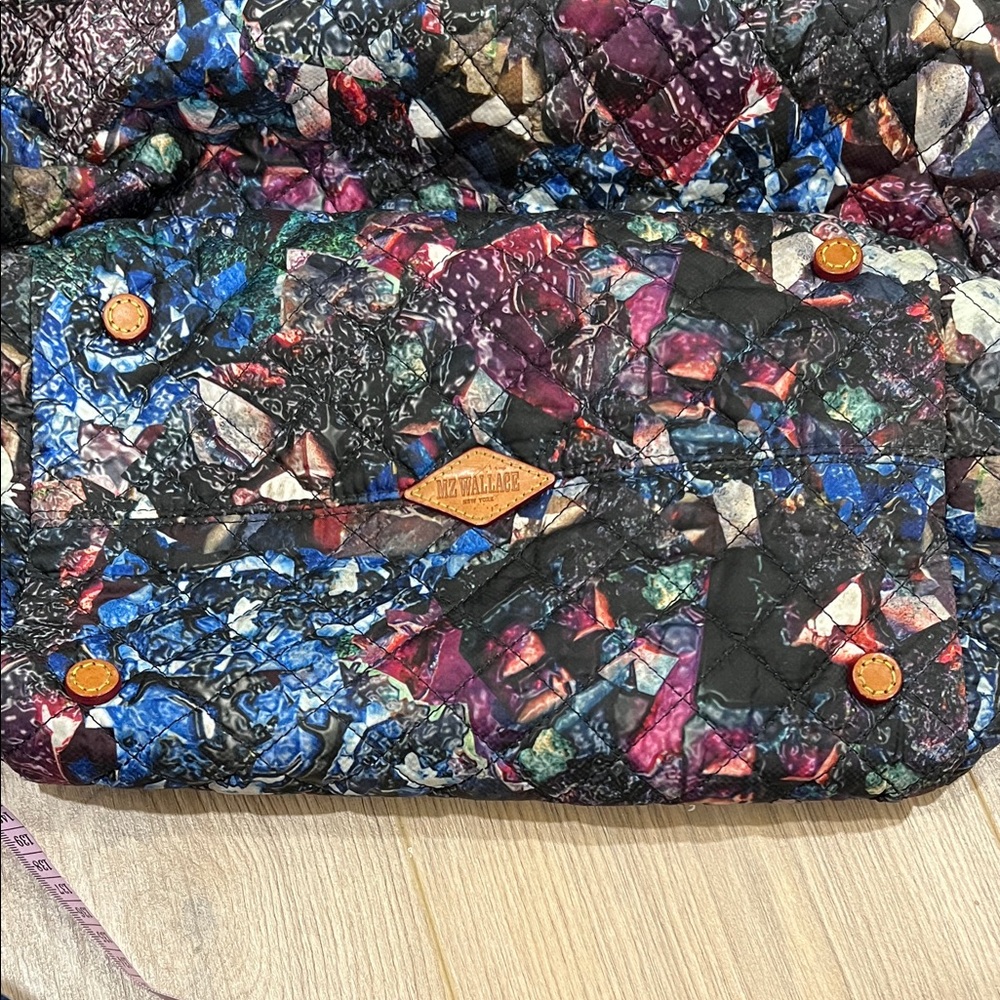 MZ Wallace Quilted Multicolor Patterned Tote Bag - image 7